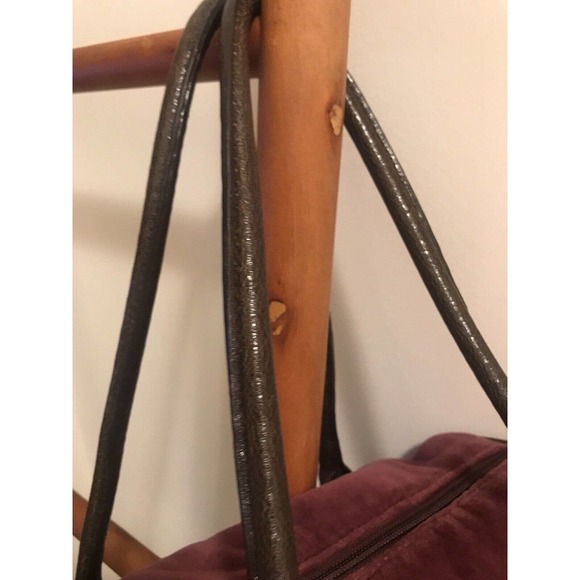 Kangol Medium Barrel Handbag, Small Duffle Style Deep Grape, Velour - Picture 13 of 14